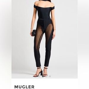MUGLER sheer panels pants, THIERRY MUGLER
